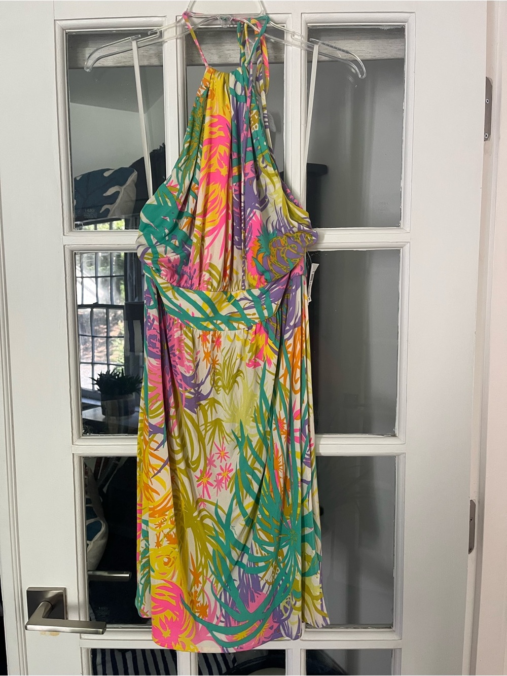 Milly Bright Tropical Halter Sundress - Multicolor